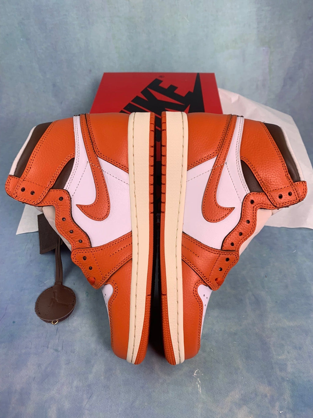 Air Jordan 1 High White-Orange Unisex Sneakers