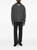LC23 ribbed-knit zip-up cardigan